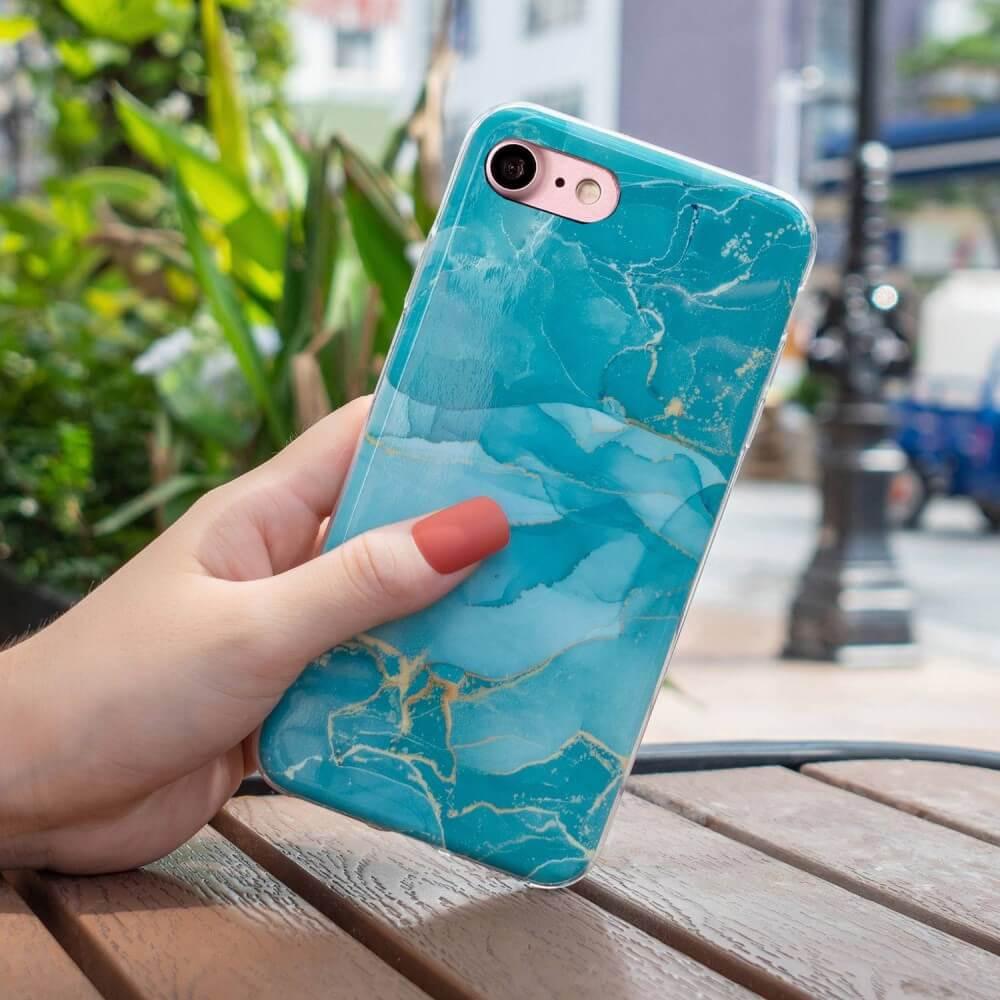 Cover-Discount  iPhone SE / 8 / 7 - Silikon Gummi Marble 