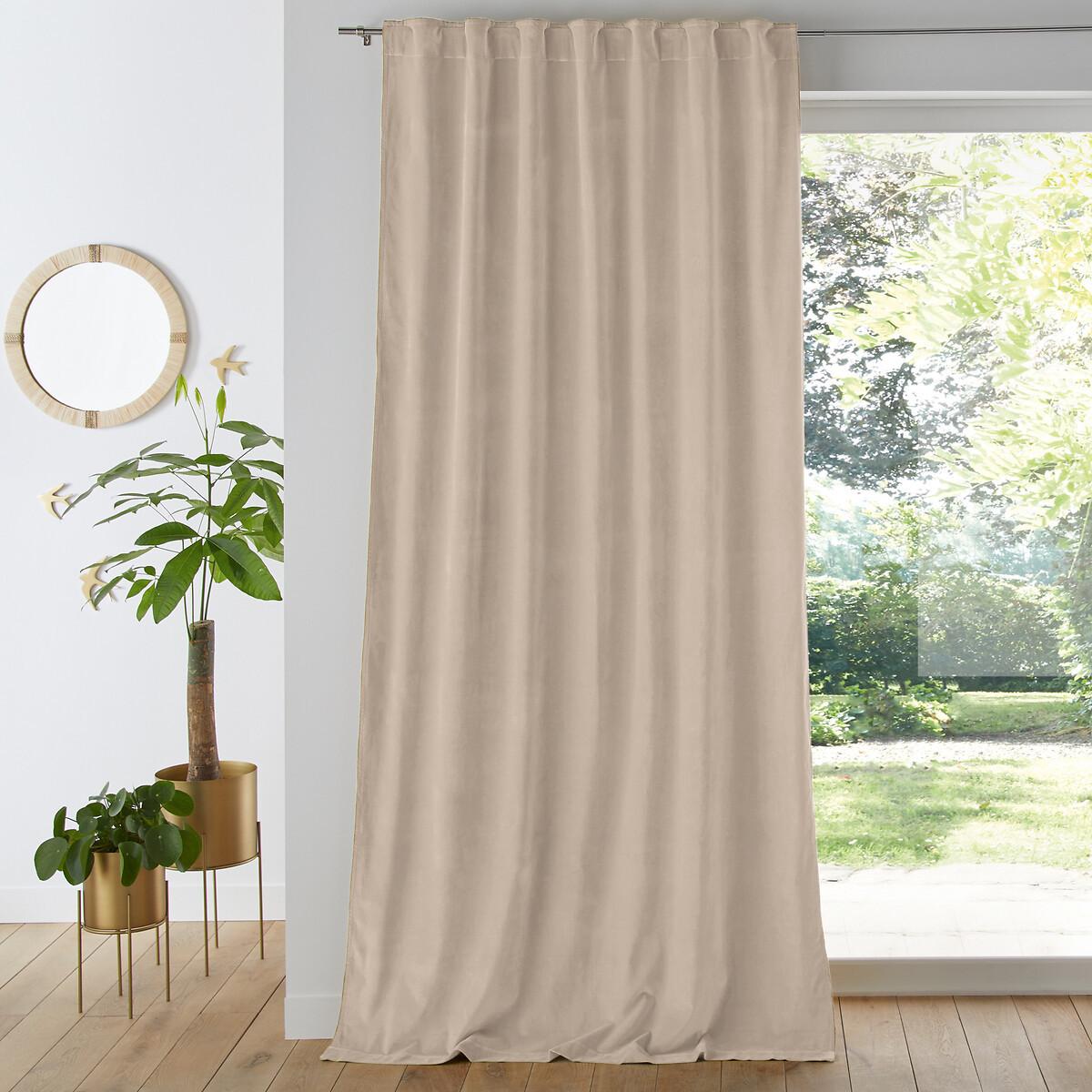 Image of Thermovorhang Velvet Aus Samt Unisex Beige 135x180 cm