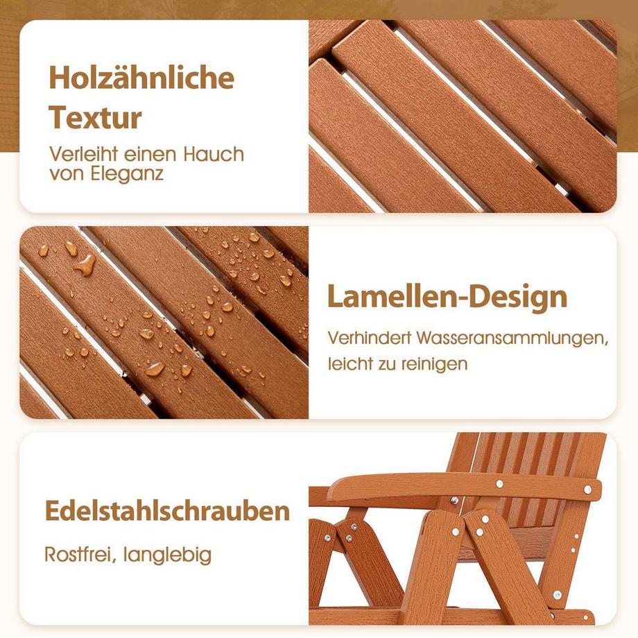 Northix Chaise pliante d'extérieur, capacité de charge de 150 kg  