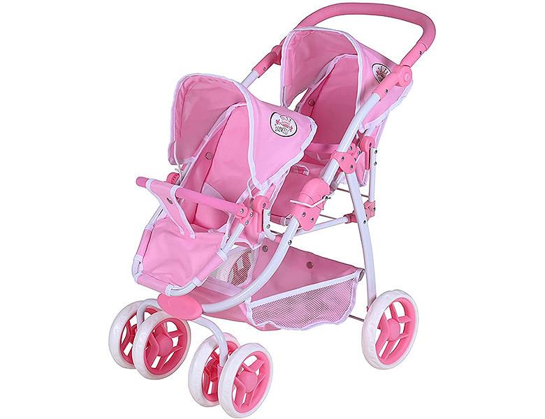 Image of Zwillings-Puppenwagen Milo Rosa Rosa