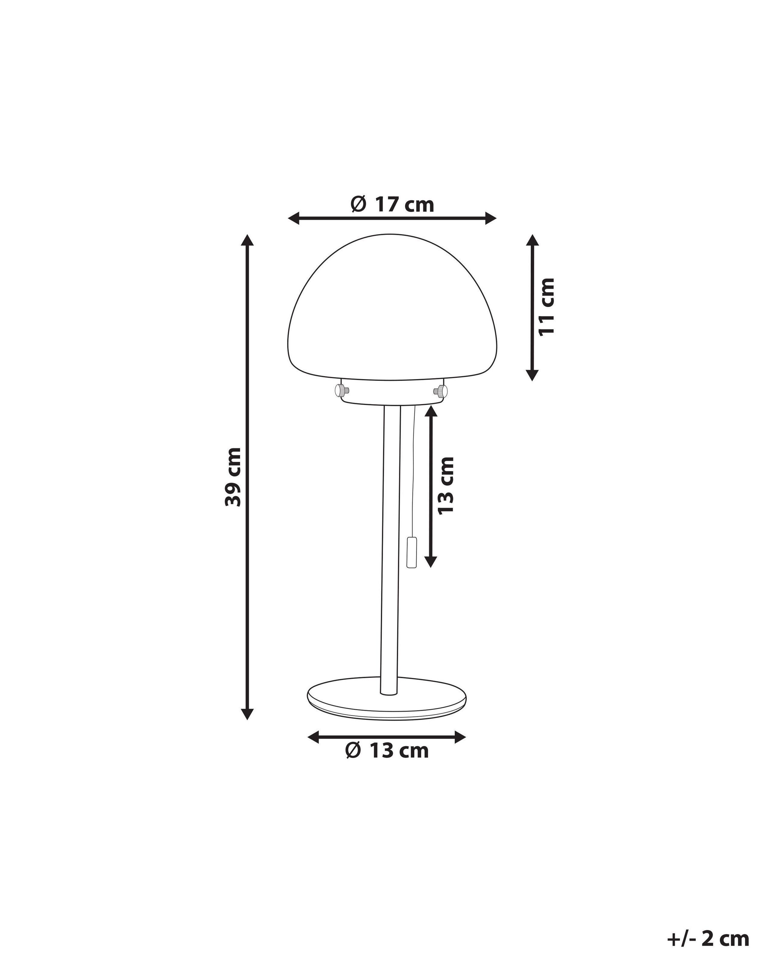 Beliani Tischleuchte aus Glas Modern MORUGA  