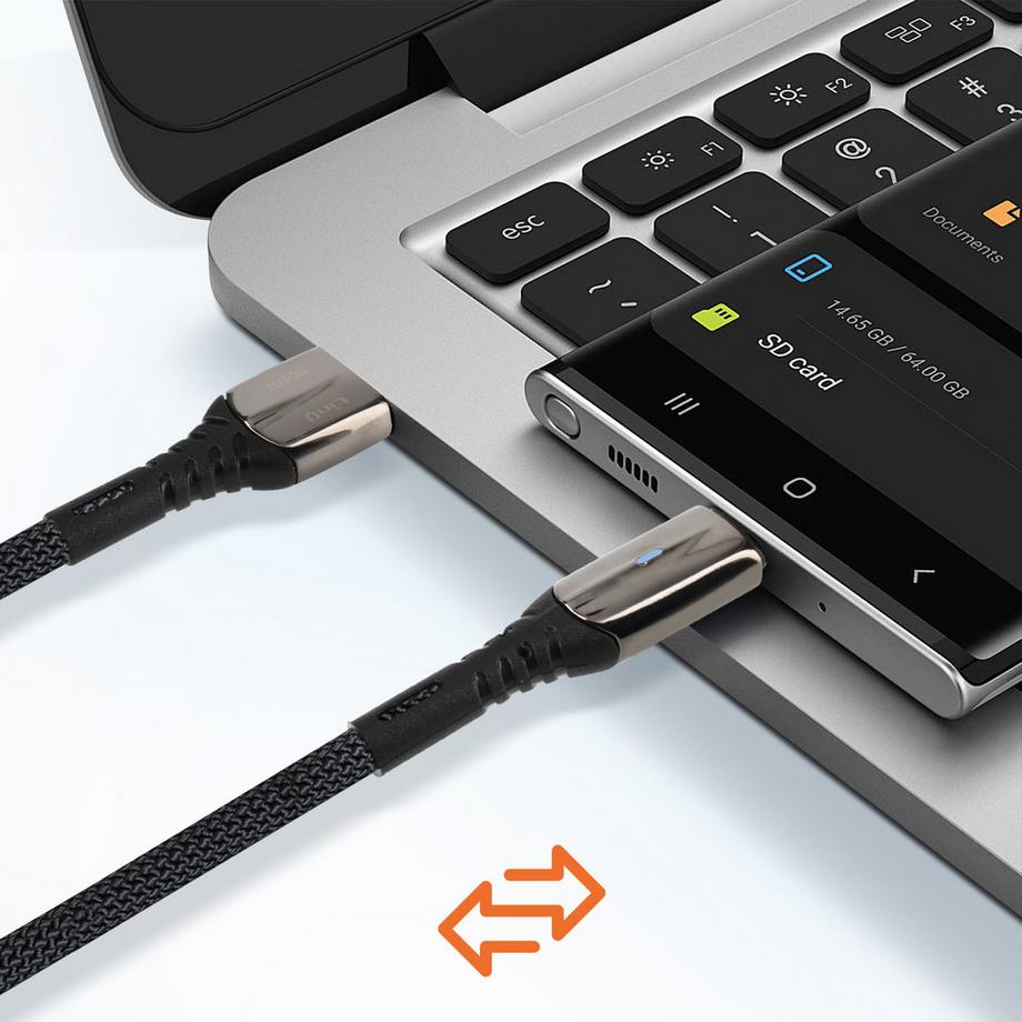 Avizar  USB-C Kabel Nylon geflochten 1m, LinQ 