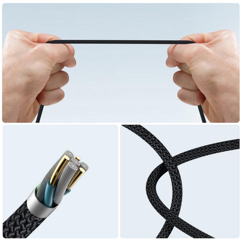 Avizar  USB-C Kabel Nylon geflochten 1m, LinQ 