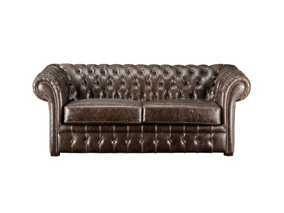 Vente-unique Chesterfield Garnitur 3+2 CLOTAIRE Vintage Leder  