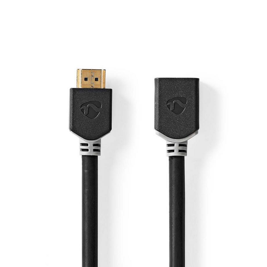 Nedis  Câble HDMI™ haute vitesse avec Ethernet | HDMI™ Contact | HDMI™ Hona | 8K@60Hz | eARC | 48 Gbps | 2,00 m | Rond | PVC | Antracit | Låda 