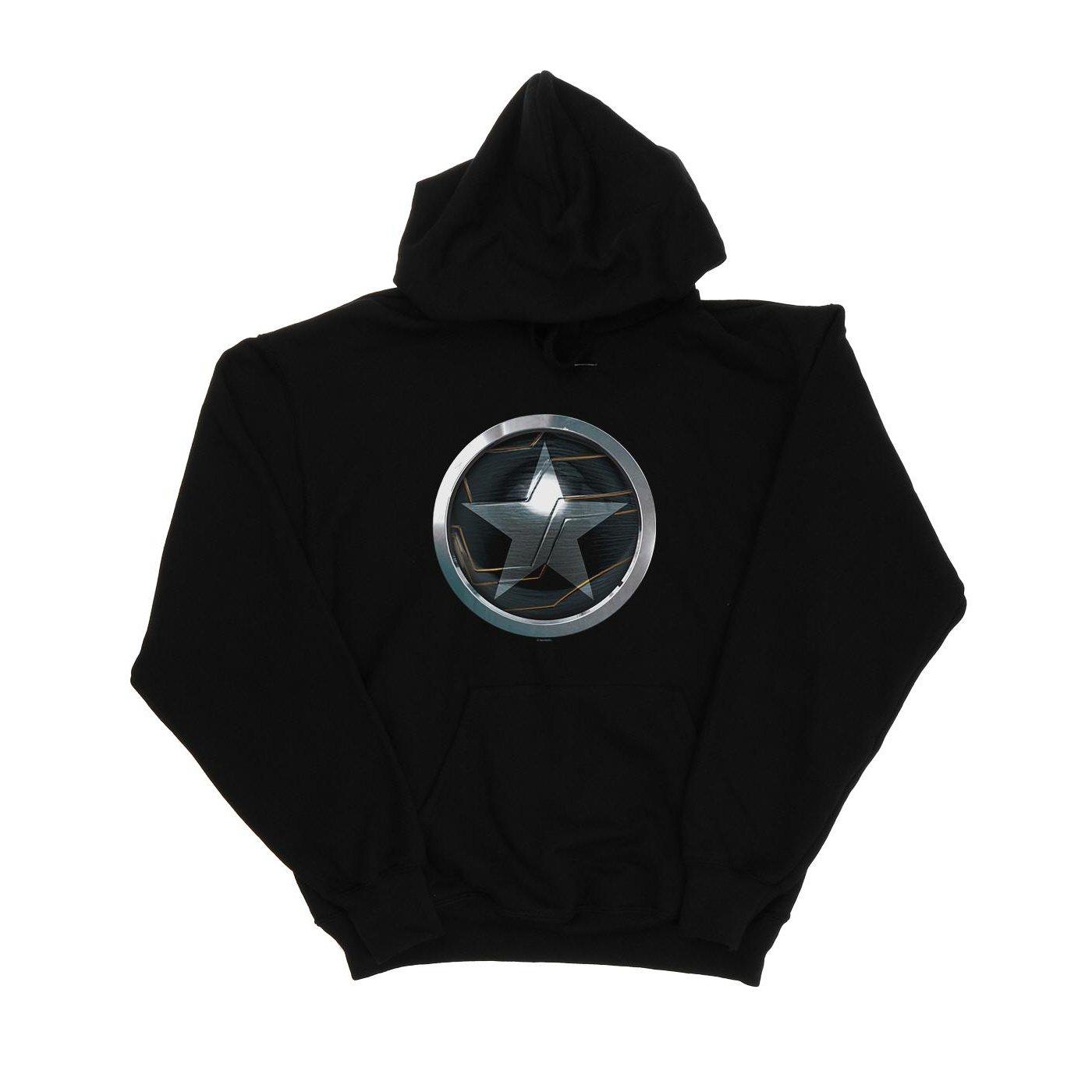 Image of The Falcon And The Winter Soldier Chest Star Kapuzenpullover Mädchen Schwarz 128