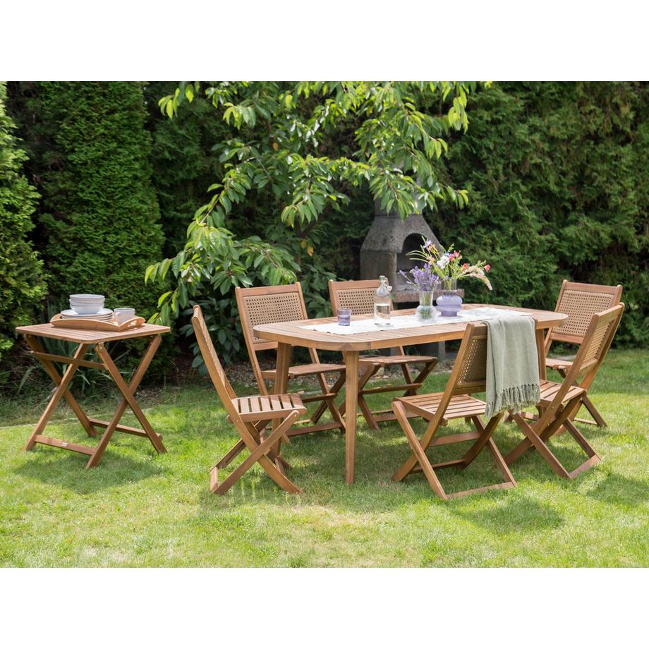 Beliani Set da pranzo per 6 persone en Legno d'acacia certificato FSC® Classico PARAGGI  