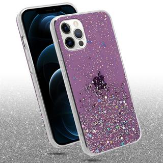 Cadorabo  Hülle für Apple iPhone 12  12 PRO TPU Silikon mit funkelnden Glitter 