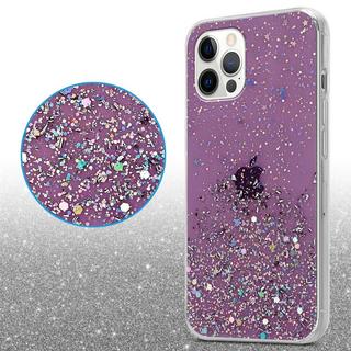 Cadorabo  Hülle für Apple iPhone 12  12 PRO TPU Silikon mit funkelnden Glitter 