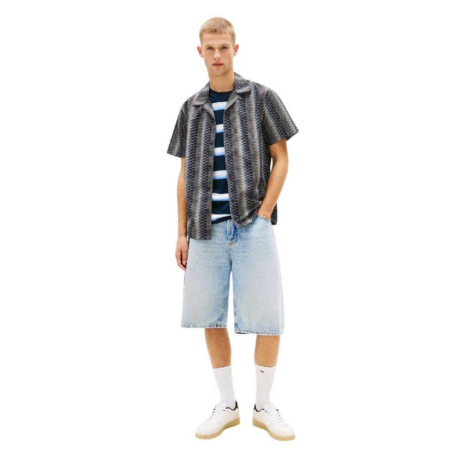 TOMMY JEANS Camicia Maniche Corte Stampa Su Intera Superficie  