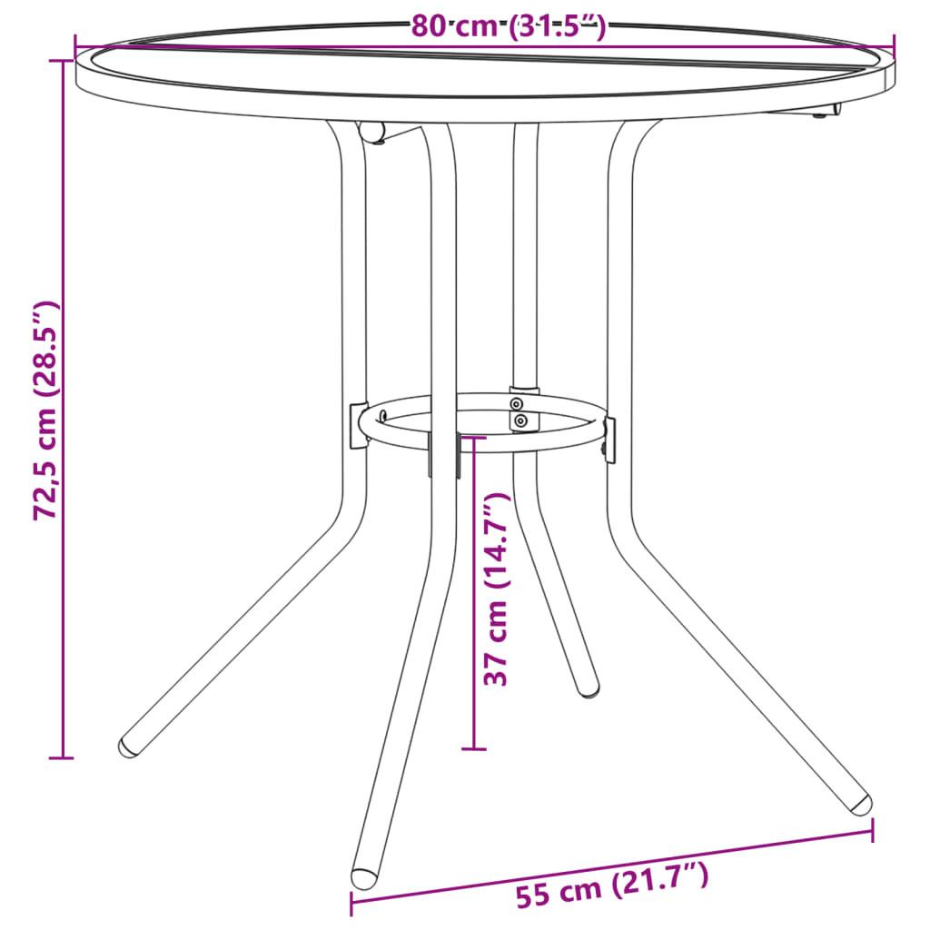 VidaXL Ensemble de chaises de jardin acier  