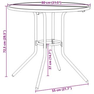 VidaXL Ensemble de chaises de jardin acier  