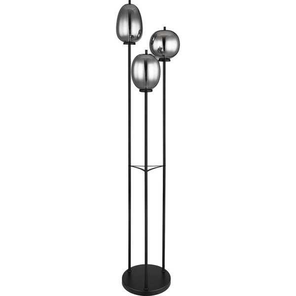 mutoni Lampadaire Blacky métal noir mat 3xE14  