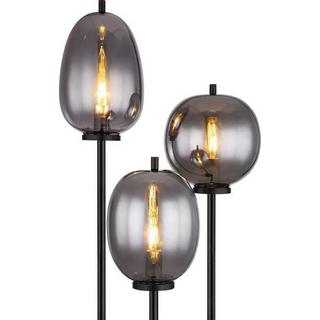 mutoni Lampadaire Blacky métal noir mat 3xE14  