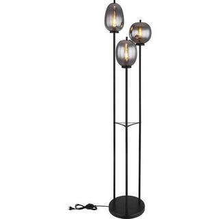 mutoni Lampadaire Blacky métal noir mat 3xE14  