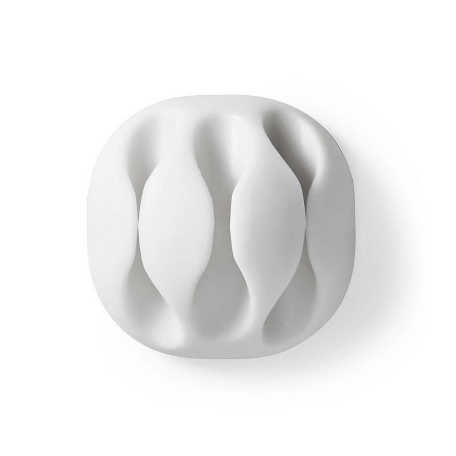 Nedis  Gestione dei cavi | Morsetto per cavi | Click and Go | 4 pz. | Numero di slot: 3 dischi | Spessore massimo del cavo: 5,3 mm | TPE | Bianco 