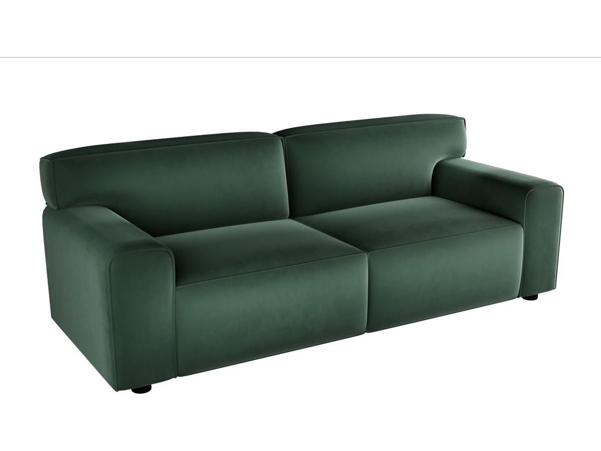 Image of Sofa 3-Sitzer - Samt - Grün - OTRANO Sofa 3-Sitzer - Samt - Grün - OTRANO