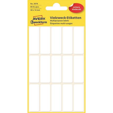 Avery-Zweckform AVERY ZWECKFORM Etiketten 38×14mm, 90 Stück  