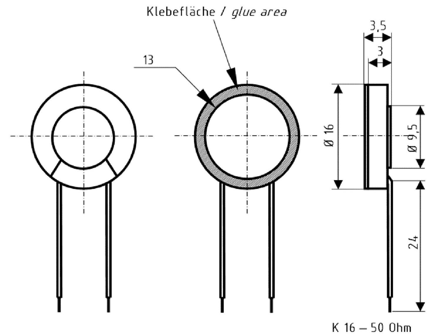 Nedis  K 16 - 50 ohms - 1,6 cm (0,63 ") Mini haut-parleurs 