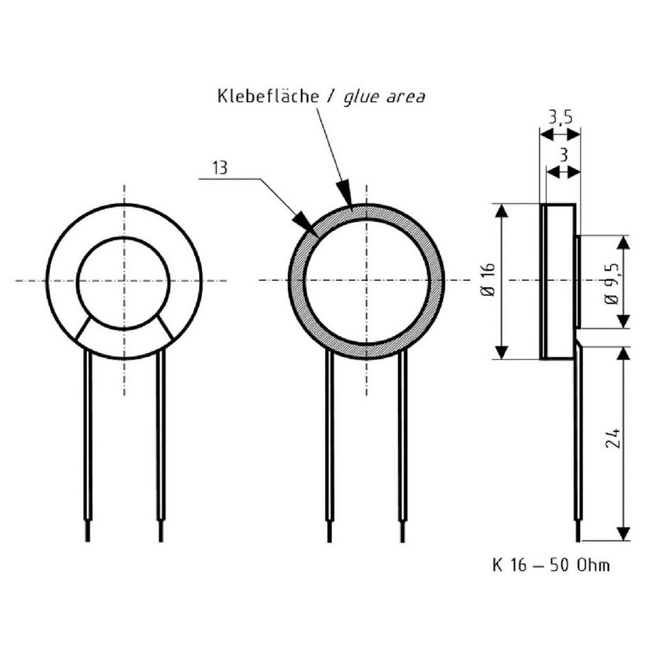 Nedis  K 16 - 50 Ohm - 1,6 cm (0,63 ") Mini -Lautsprecher 