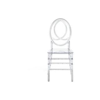 Vente-unique Lot de 2 chaises en polycarbonate plein - Cristal - AMALINE  