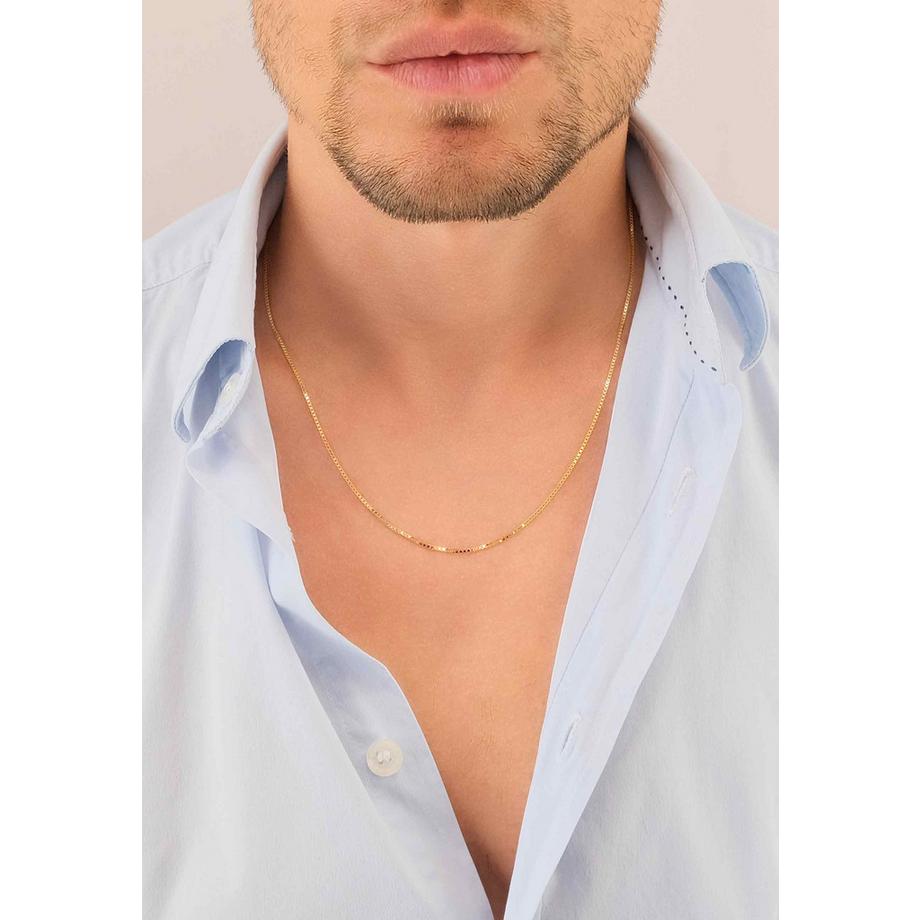 MUAU Schmuck  Collier Venezianer Gelbgold 750, 1.1mm, 36cm 