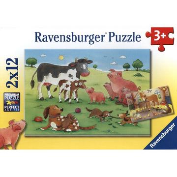 Puzzle Glückliche Tierfamilien (2x12)