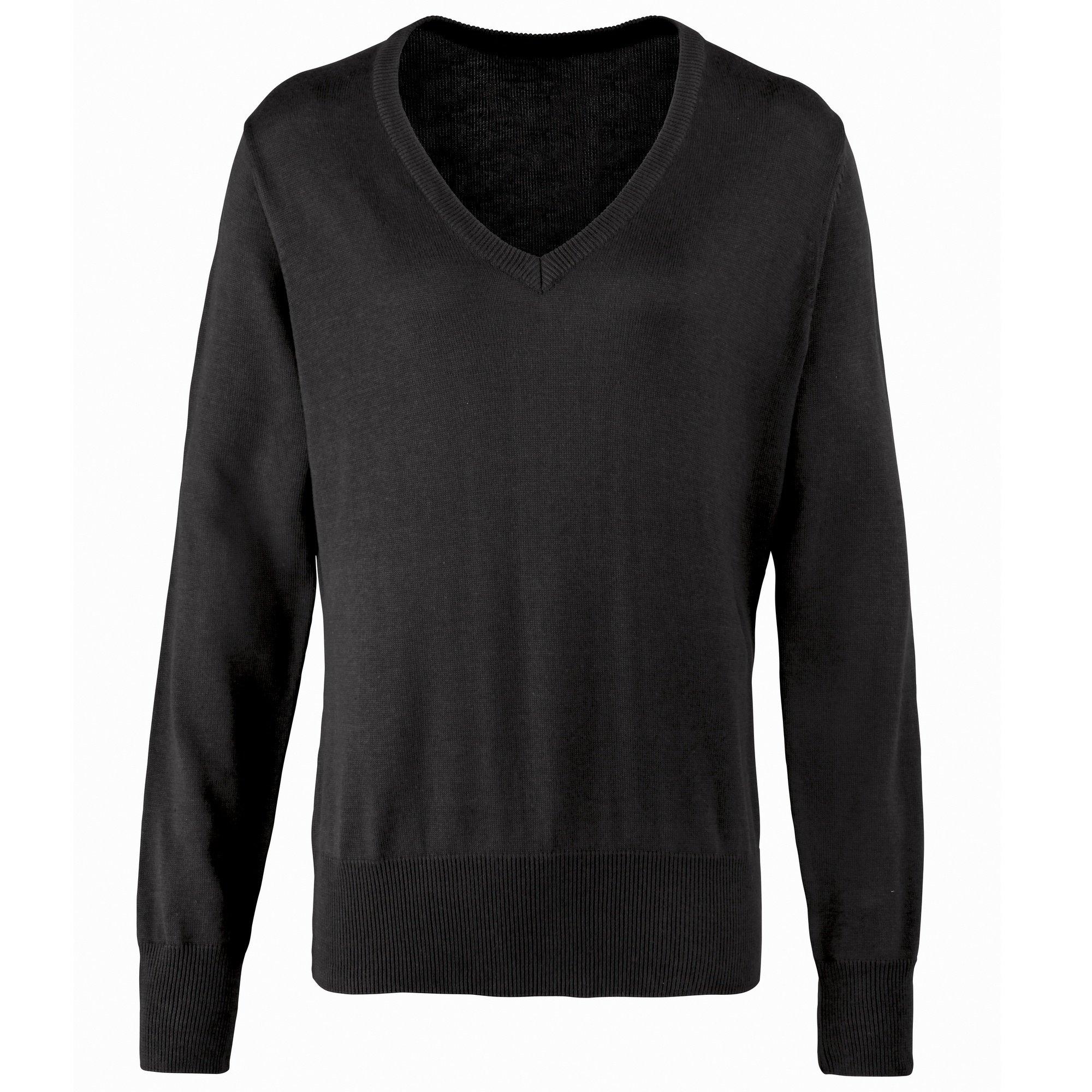 Image of Strickpullover Mit Vausschnitt Damen Schwarz 34