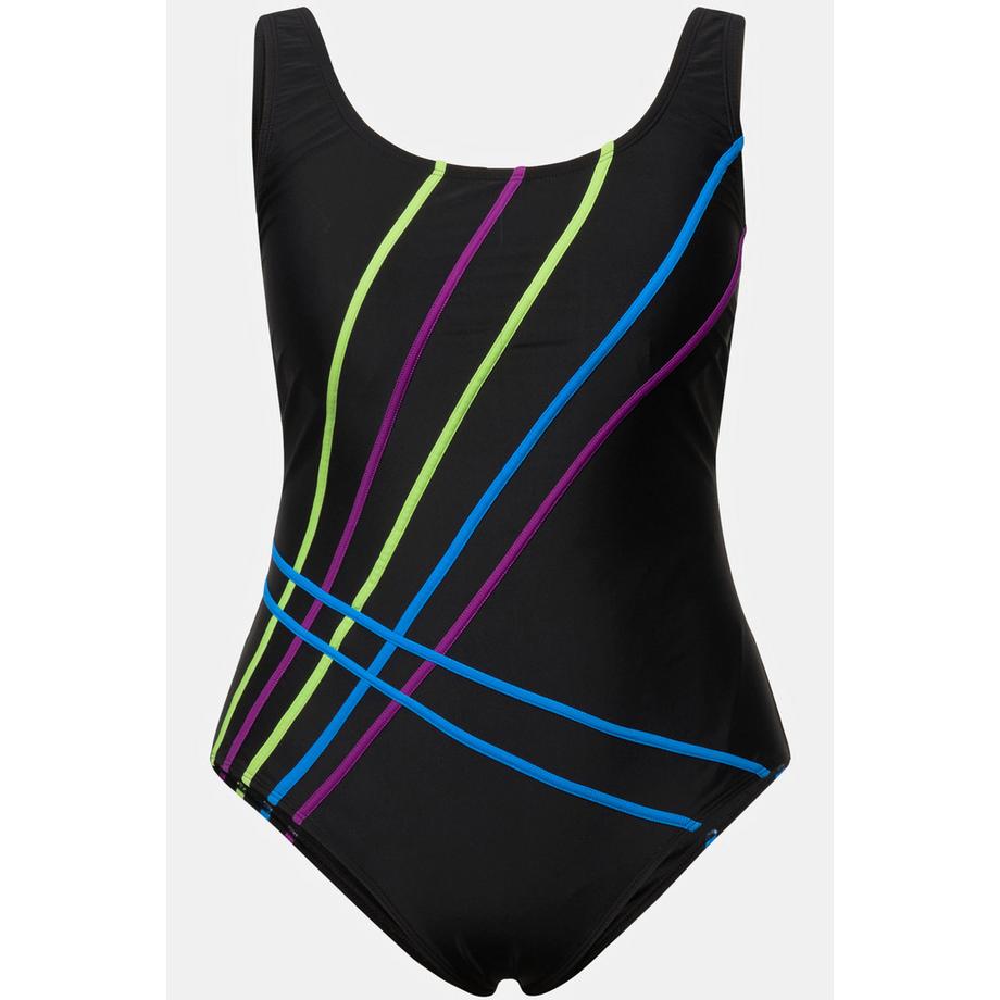 Ulla Popken Maillot de bain passepoil sans bonnets souples fronces  