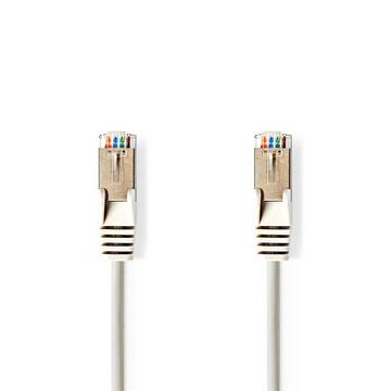Câble réseau CAT5e | SF/UTP | RJ45 Mâle | RJ45 Mâle | 1,50 m | Rond | PVC | Gris | Étiquette