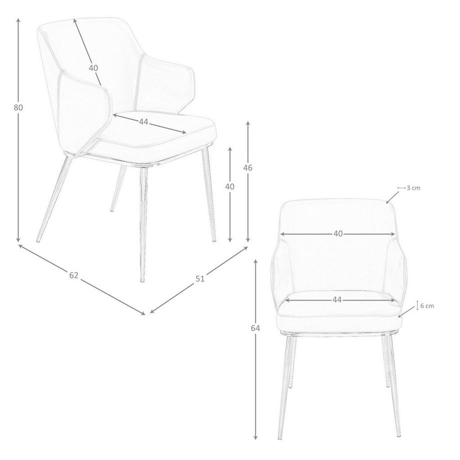 ANGEL CERDA Chaise en similicuir marron  