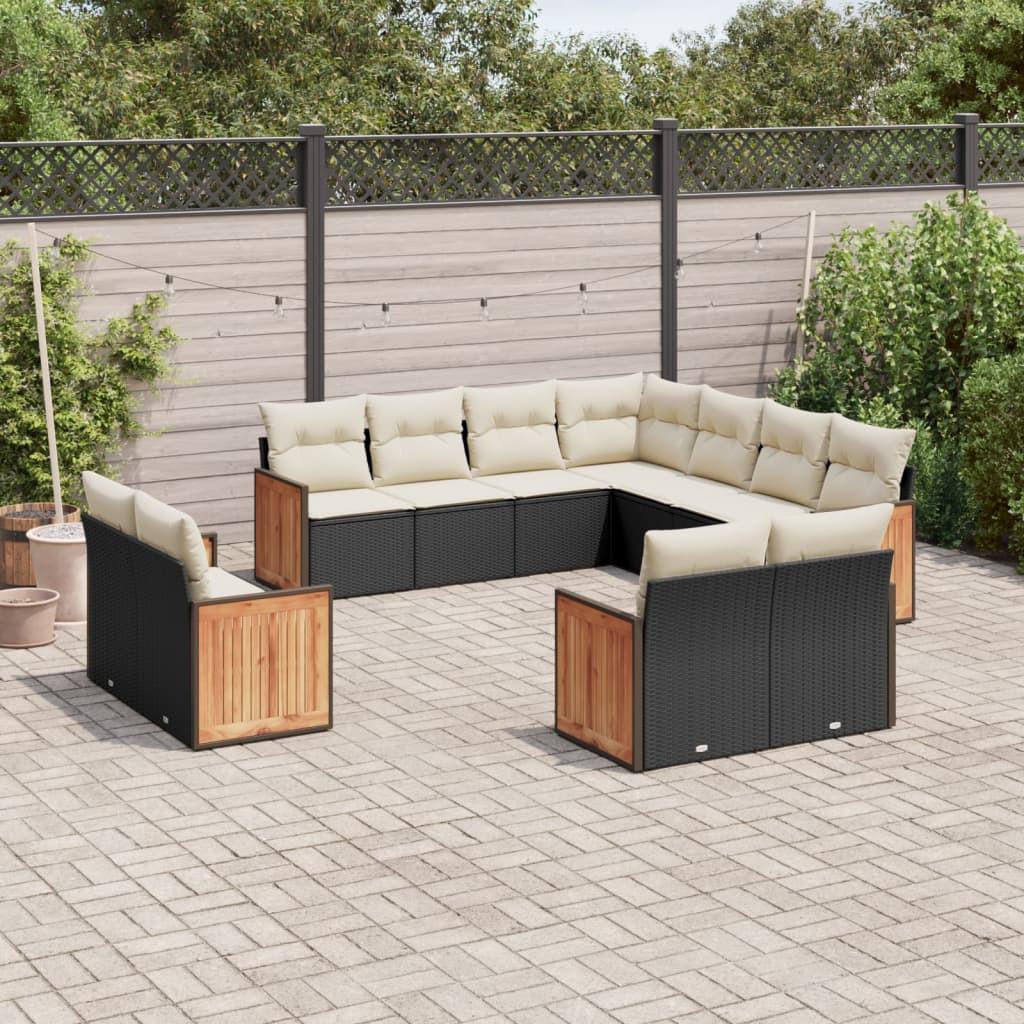 VidaXL set divano da giardino Polirattan  