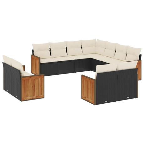 VidaXL set divano da giardino Polirattan  