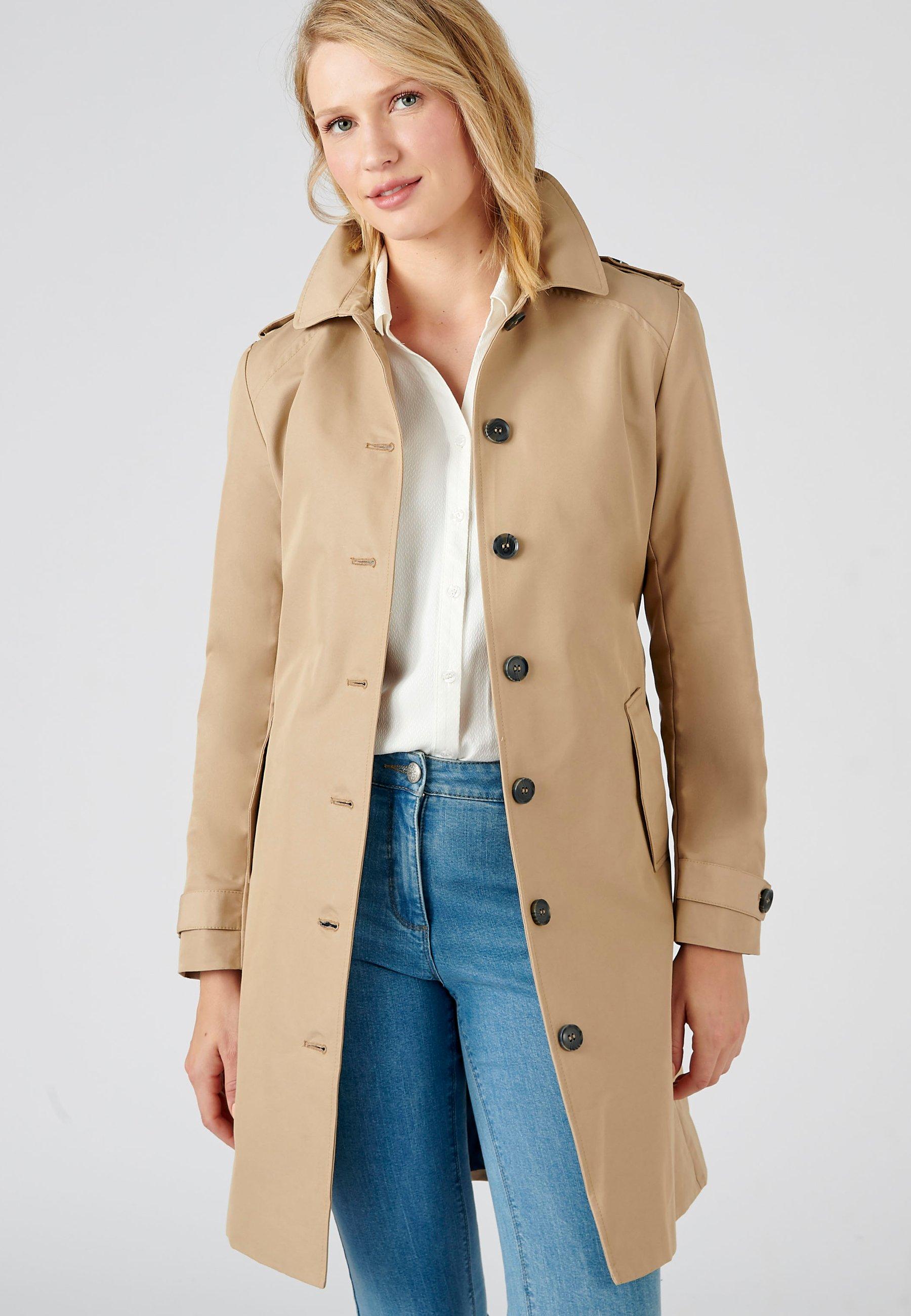 Image of Trenchcoat Mit Gürtel. Damen Grau 40