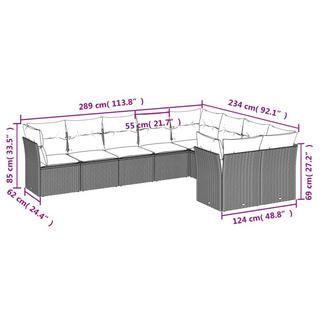 VidaXL Garten sofagarnitur poly-rattan  