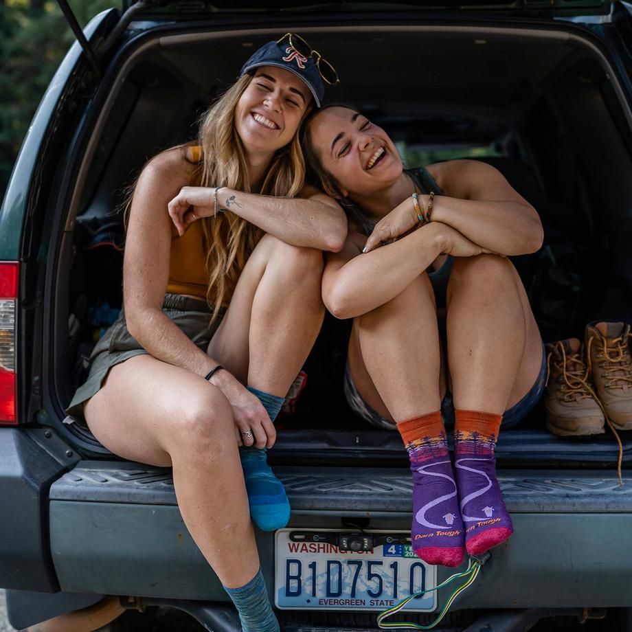 Darn Tough Vermont  Calze donna MicroCrew Northwoods fantasia imbottite trekking 
