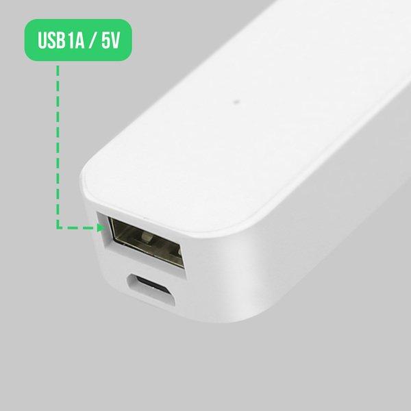 Avizar  Powerbank 2600mAh Weiß 