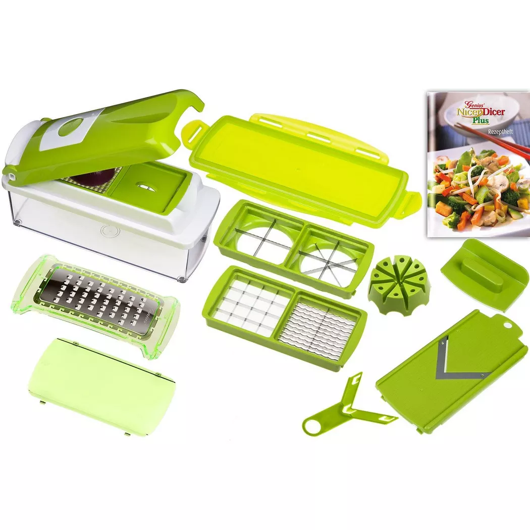 Genius Nicer Dicer Plus Set Râpe – vert