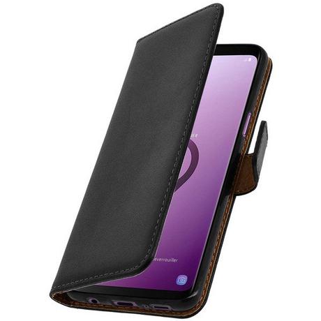 Avizar  Étui folio cuir véritable Noir Galaxy S9 