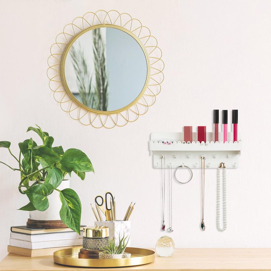 Northix Selbstklebendes Schmuckhalter-Regal  