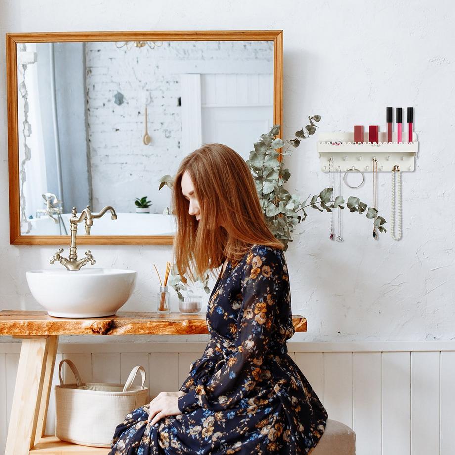 Northix Selbstklebendes Schmuckhalter-Regal  