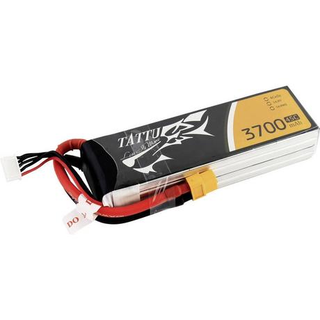 Tattu  Batteria ricaricabile LiPo 14.8 V 3700 mAh Numero di celle: 4 45 C Softcase XT60 