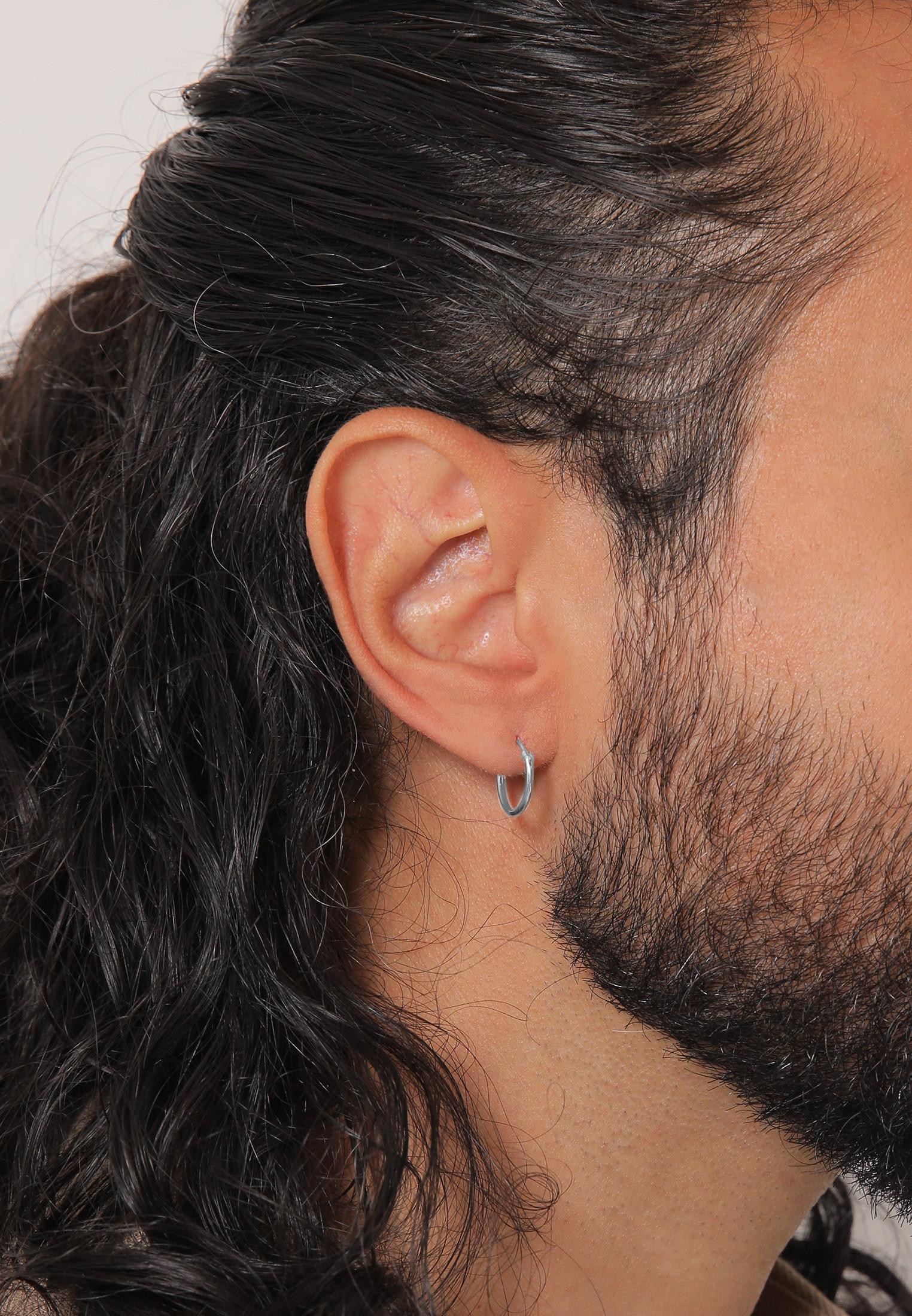 Kuzzoi  Boucles d'Oreilles Set De Créoles Pour Hommes Basic 