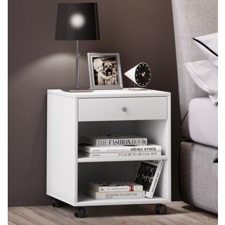 VCM Nachtschrank Beistelltisch Schublade Konsole Nachttisch Rollen rollbar Rolda  