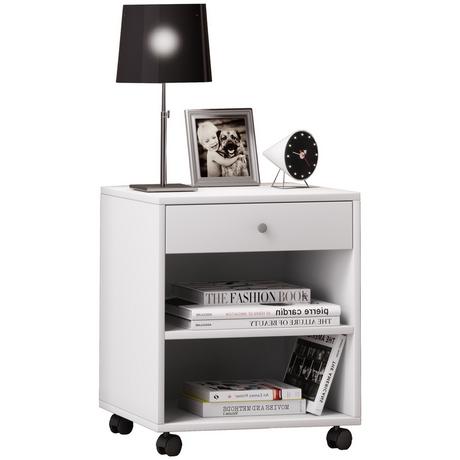 VCM Nachtschrank Beistelltisch Schublade Konsole Nachttisch Rollen rollbar Rolda  