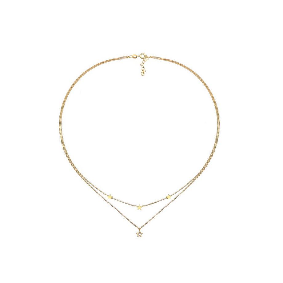 Elli  Collier Femmes Couches Pendentif Étoile Astro Avec Cristaux 