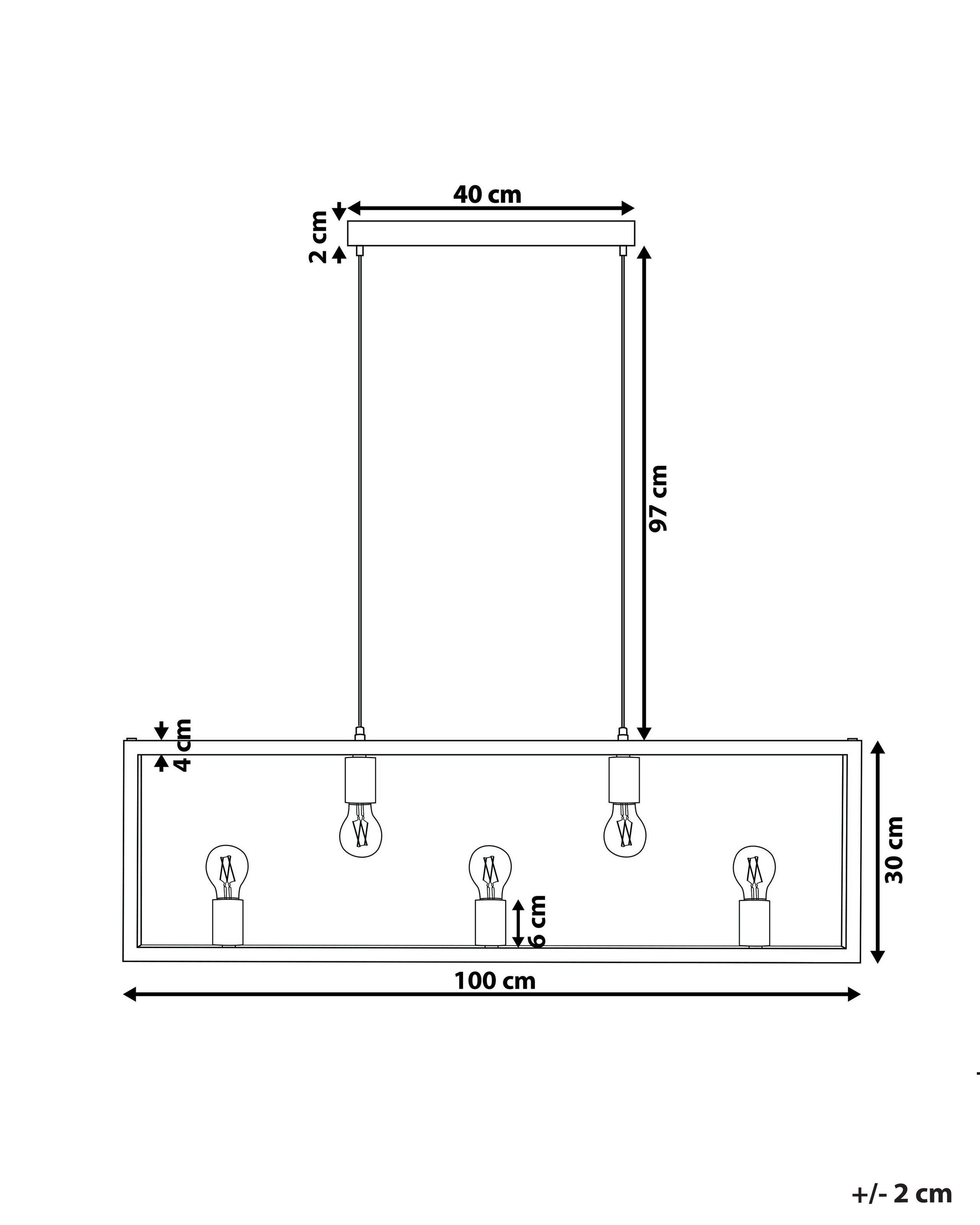 Beliani Lampe suspension en Métal Moderne BAYAS  