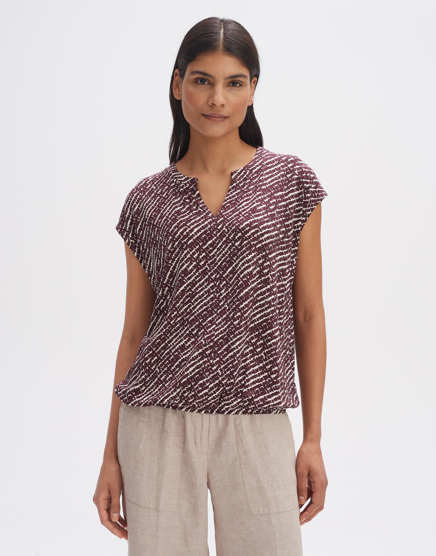 Image of Shirt Sandeo Shadow O-form Unisex Dunkelrot 44