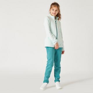 DOMYOS  Trainingsanzug Basic Baumwolle Warmy Zip Kinder grün 