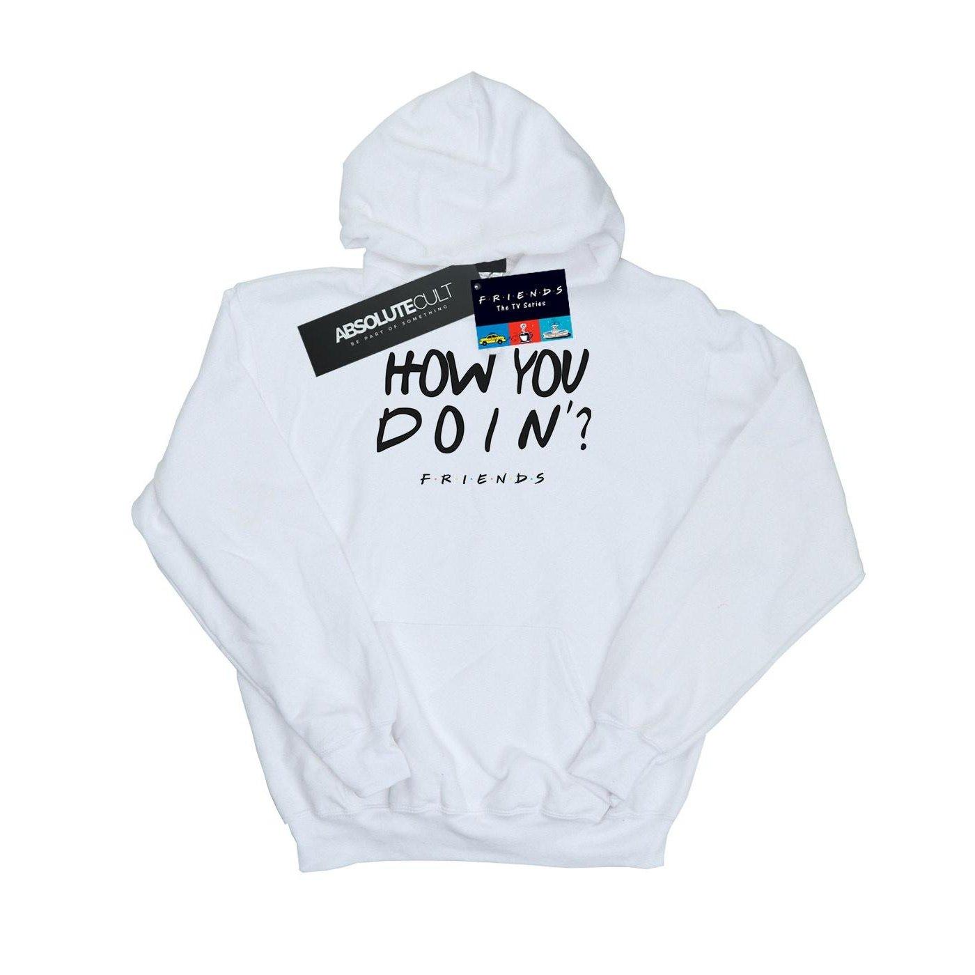 Image of How You Doin? Kapuzenpullover Damen Weiss XL